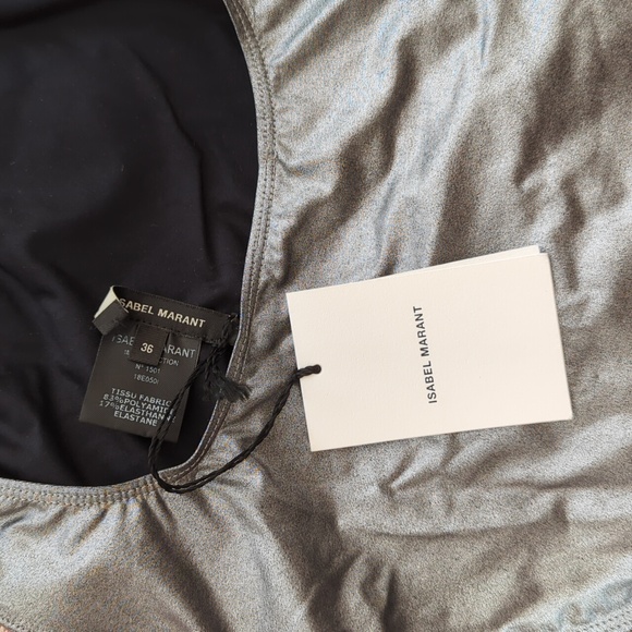 Isabel Marent One Shoulder One Piece Swimsuit / Metallic / FR 36 - Picture 3 of 4